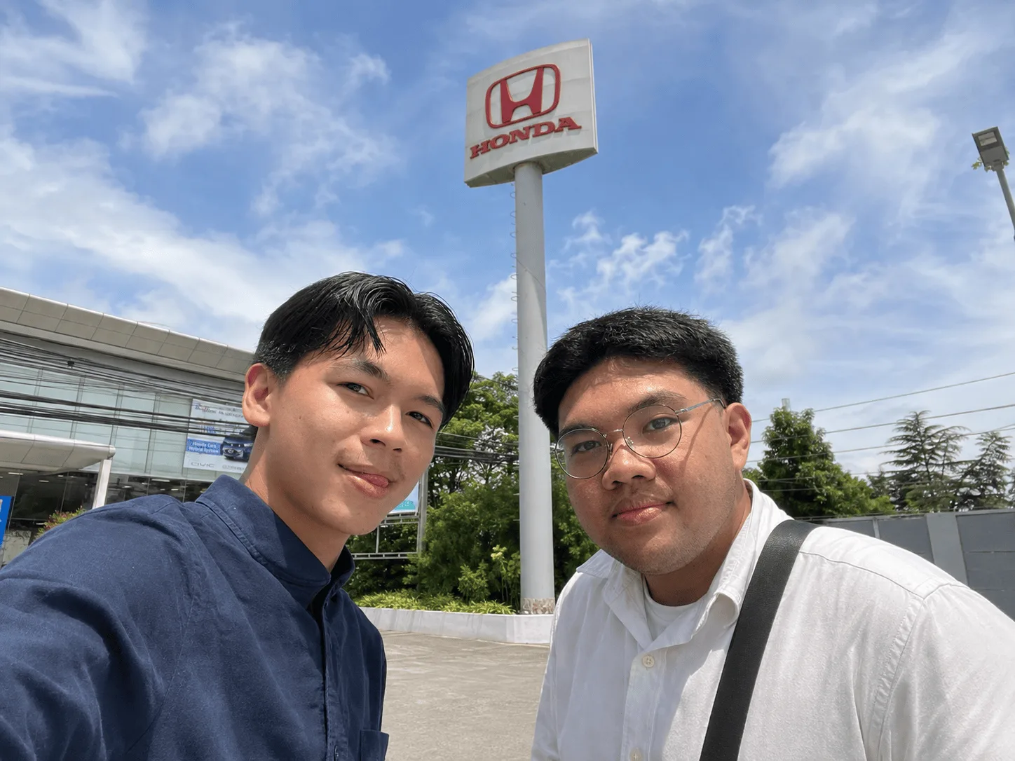 My OJT partner and me at our desks
